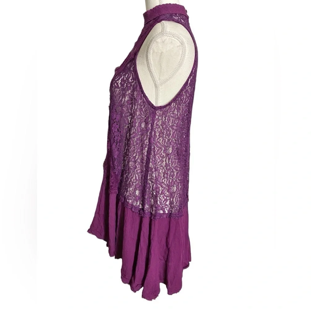 Free People Tell Tale Heart Sleeveless Tunic in Plum